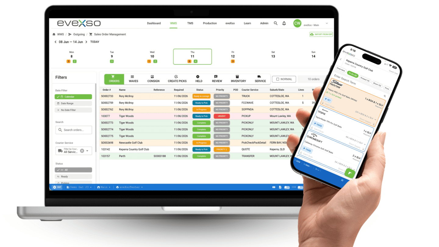 eveXso WMS Platform Interface