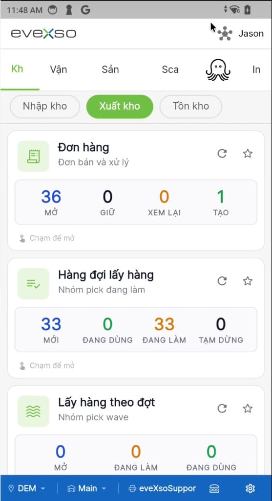 eveXso mobile app in Vietnamese
